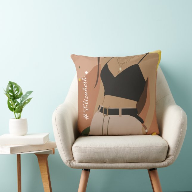 Custom image and text DIY Colour trends 2022 chic Cushion (Chair)