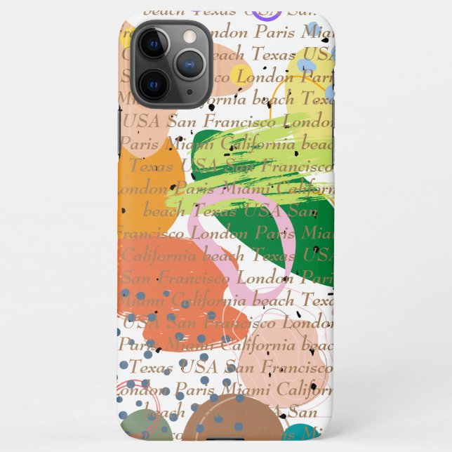 Custom image and text modern abstract colourful  iPhone case (Back)