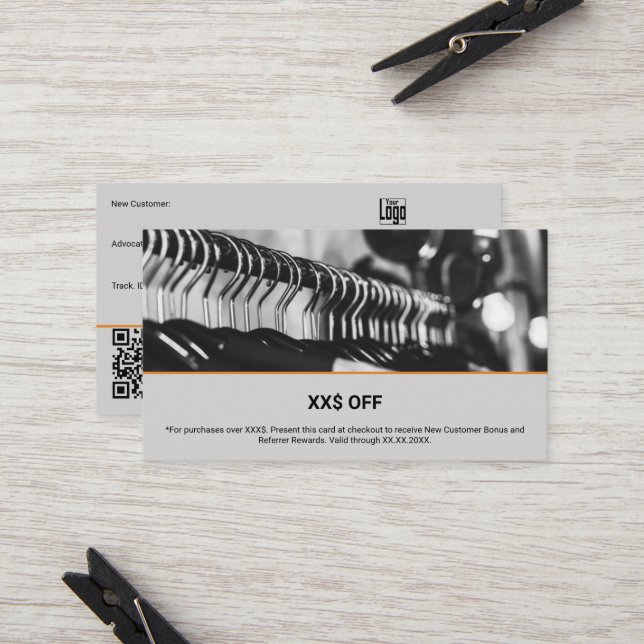 Custom Image New Customer Advocate Reward Referral Card (Front/Back In Situ)