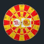 Custom Image on Red & Yellow Dartboard<br><div class="desc">Red & Yellow logo Dart Board.</div>