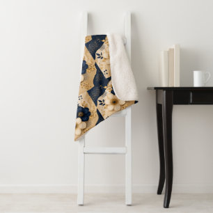 Custom Image Pattern Warm Sherpa Blanket Design