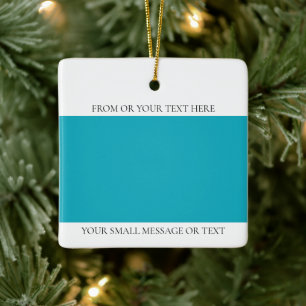 Custom Image Text Ceramic Ornament