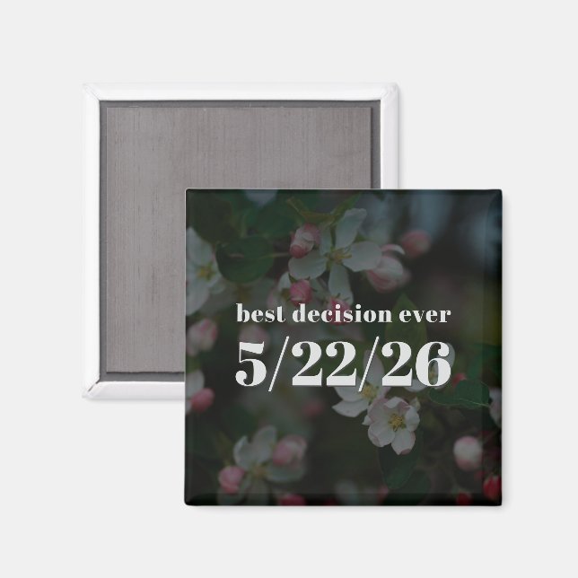 Custom Important Date (Anniversary Gift) Magnet (Front/Back)