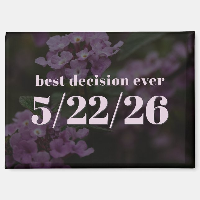 Custom Important Date (Anniversary Gift) Magnet (Front)