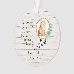 Custom In Loving Memories Pet Cat Photo Memorial Ornament