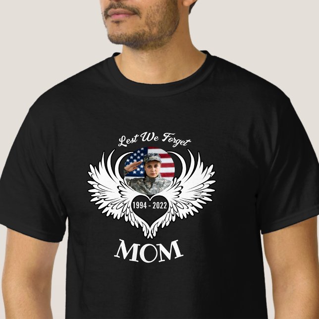 Custom In Loving Memory of Veteran Mum Photo Shirt (Creator Uploaded)