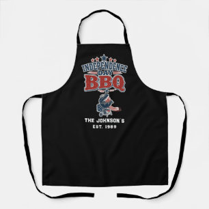 Custom Independence Day BBQ Beige Family Apron