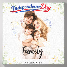 Custom Independence Day Family Canvas