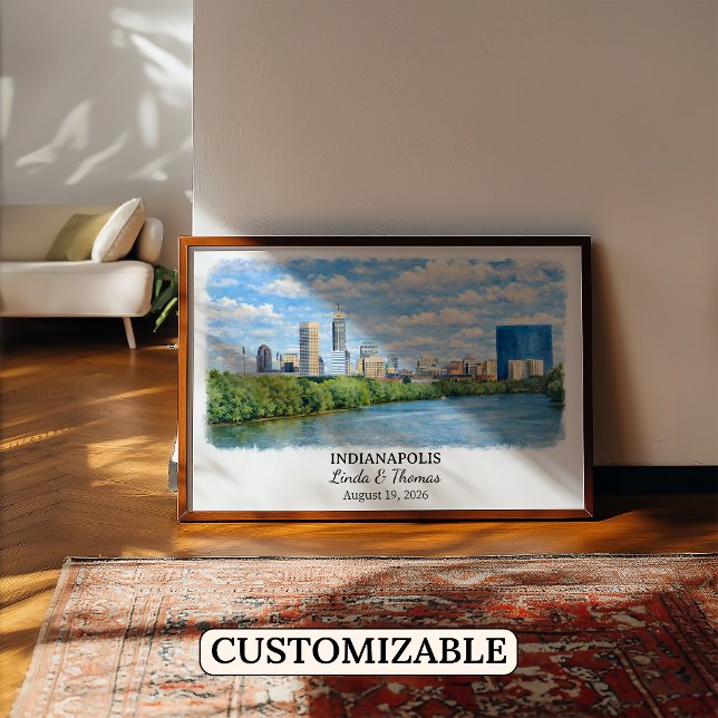 Custom Indianapolis Wall Art, Indiana Poster (Creator Uploaded)