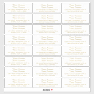 Custom individual guest mailing address labels