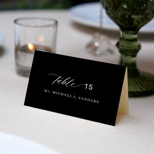 Custom individual guest name wedding place card 