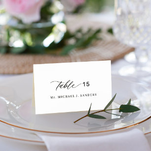 Custom individual guest name wedding place card