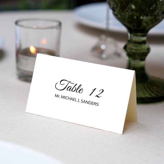 Custom individual guest name wedding place card  (Creator Uploaded)
