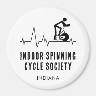 Custom Indoor Spinning Cycle Society Heartbeat Fun Magnet