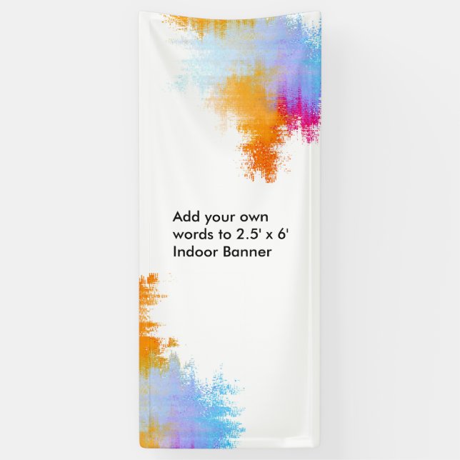Custom Indoor Vertical Banner with  Border (Vertical)