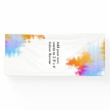 Custom Indoor Vertical Banner with Border