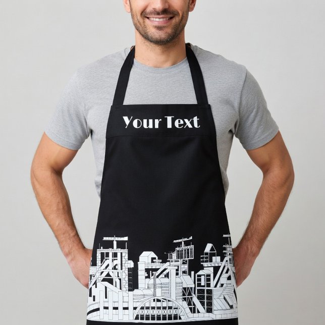 Custom Industrial Metallurgical Combine Silhouette Apron (Creator Uploaded)