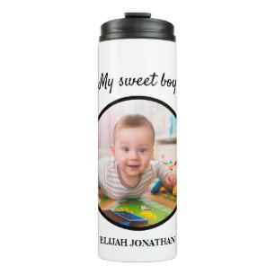 Custom Infant Toddler Child Photo Template Thermal Tumbler