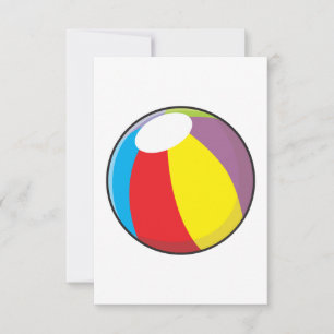 Custom Inflatable Plastic Beach Ball Invitations