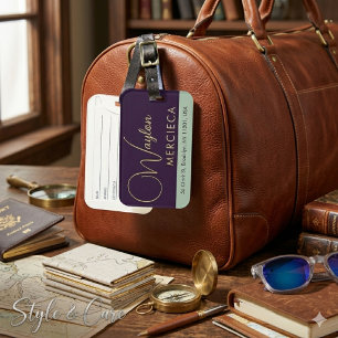 Custom Info Personalized Luxury Travel Luggage Tag
