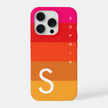 Custom Initial and Name Phone Case | Bright Colour