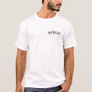 Custom Initial Black and White Monogram T-Shirt