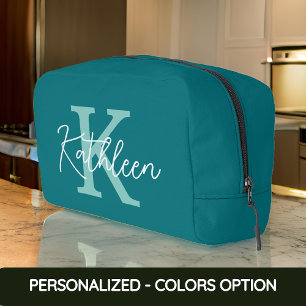 Custom Initial Cosmetic Bag for Bridesmaid & Women