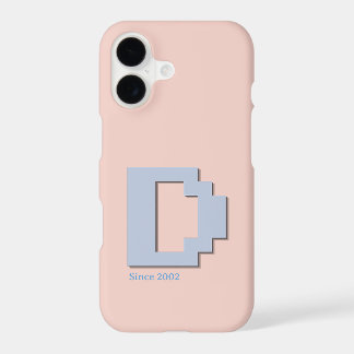 Custom Initial D Retro Pixel Art Monogram Phone Ca