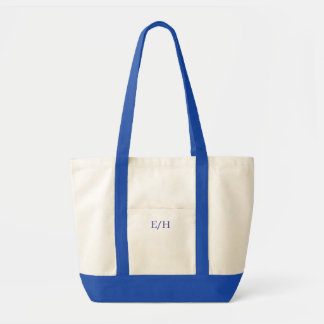 Custom Initial Embroidered Canvas Tote Bag - Perso