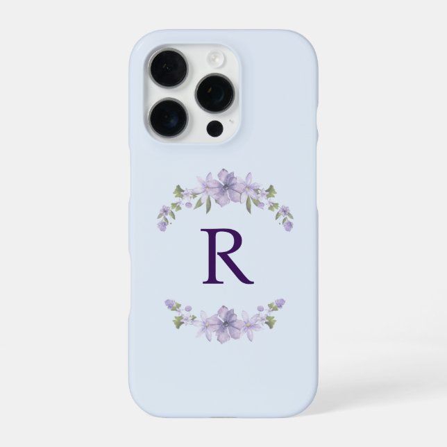 Custom Initial Floral iPhone Case | Gift for Her (Back)