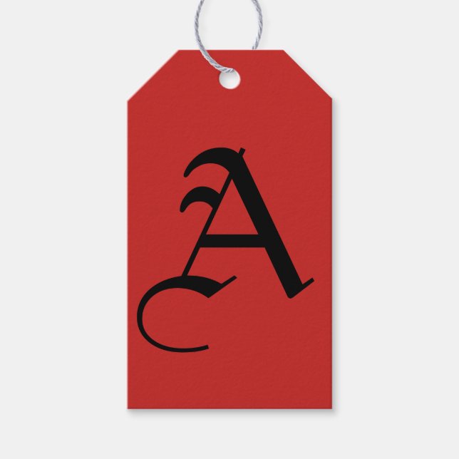 CUSTOM INITIAL Gift Tag (Front)