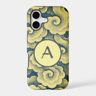 CUSTOM INITIAL JAPANESE CLOUD PATTERN PHONE CASE