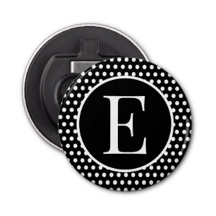 Custom initial letter Polka Dot  Bottle Opener