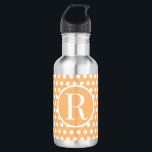 Custom initial letter Polka Dot Light Orange 532 Ml Water Bottle<br><div class="desc">Custom initial letter Polka Dot orange and white. Makes a nice cute gift that can be customised with any initial letter. Stand out from the crowd with our Polka Dot Pattern Stainless Steel Water Bottle. Add a personal touch with a custom initial letter and enjoy your favourite beverages on the...</div>