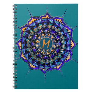 Custom Initial Mandala design Notebook