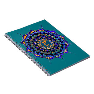 Custom Initial Mandala design Notebook