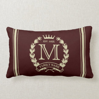 Custom Initial Monogrammed Family Logo Pillow