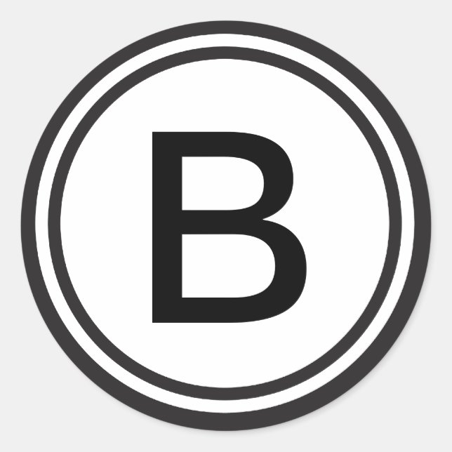 Custom Initial Monogrammed sticker (Front)