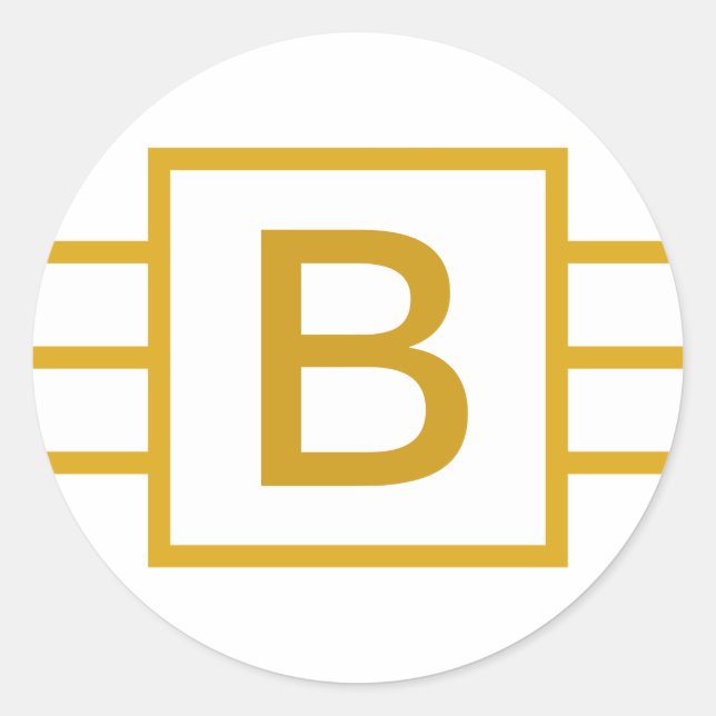 Custom Initial Monogrammed sticker (Front)