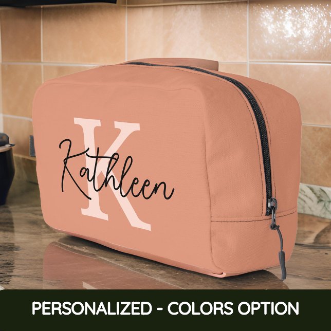 Custom Initial Name Bag Gift for Her, Mum or Bride (monogram makeup bag, custom toiletry bag, personalized gift for mom, makeup bag for girls, mom gift)