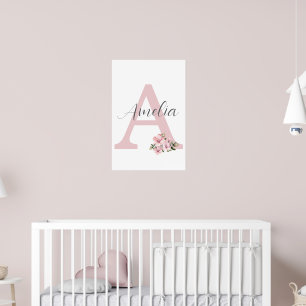 Custom Initial Name Print Personalised Nursery Art