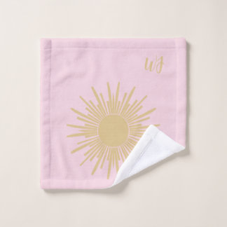 Custom Initial Sun  Bath Towel Set