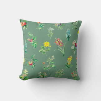 CUSTOM INITIAL THROW PILLOW RETRO DESIGN W/ POPPY