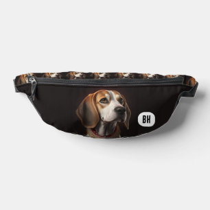 Custom Initials Beagles Dog Bum Bags