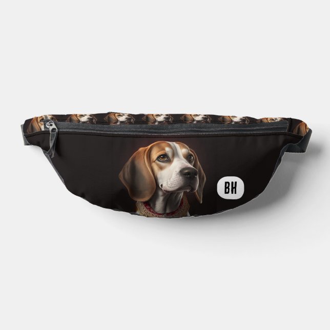 Custom Initials Beagles Dog Bum Bags (Lay Down)