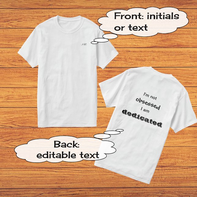 Custom initials dedicated sport quote T-Shirt (Creator Uploaded)