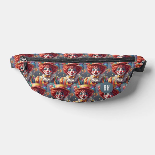 Custom Initials Monogram Clowns Bum Bags (Lay Down)