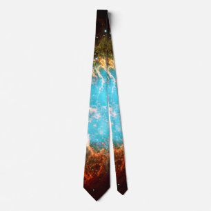 Custom initials / monogram Crab Nebula in Taurus Tie