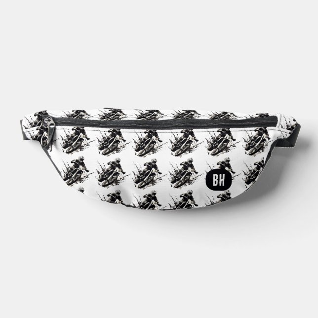 Custom Initials Monogram Motorcycle For Him Bum Bags (Lay Down)