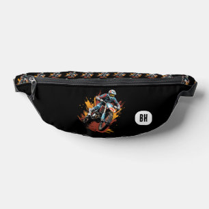 Custom Initials Monogram Motorcycle For Him Bum Bags